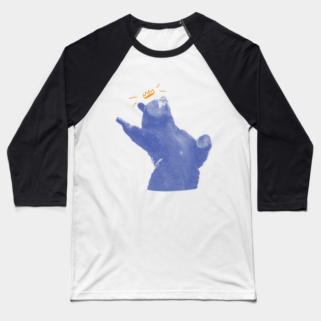 King Bear Baseball T-Shirt by Yiinx